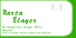 marta blayer business card