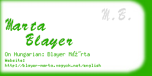 marta blayer business card